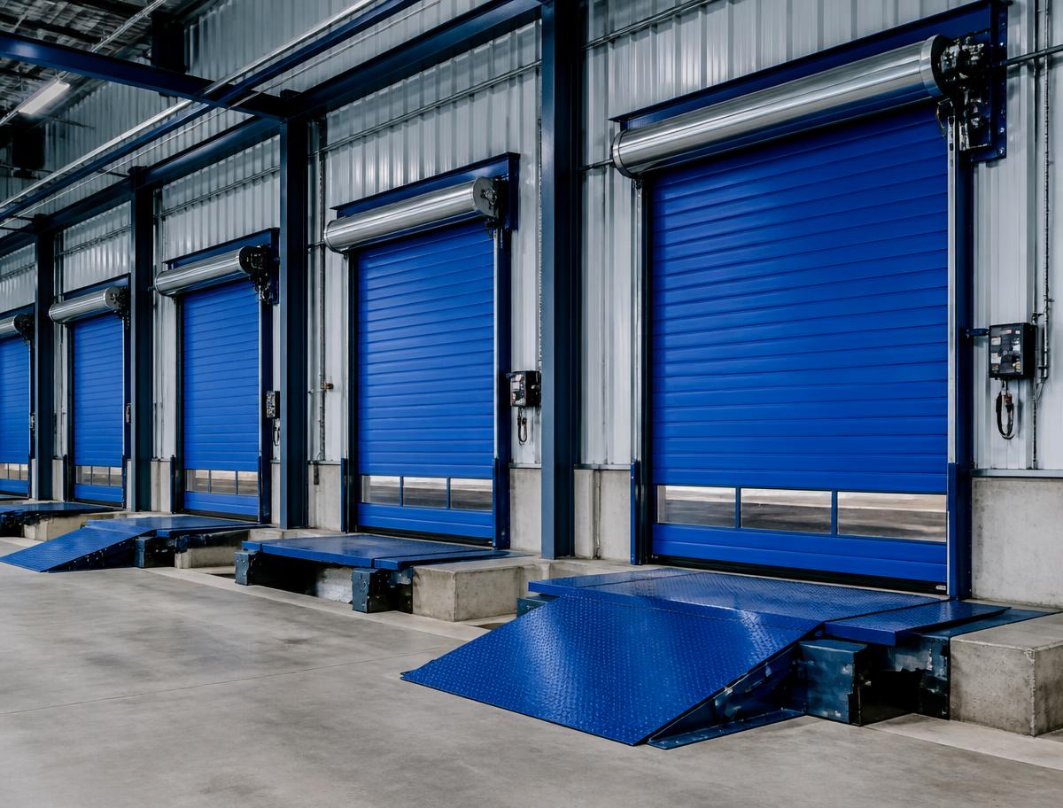 Cortinas rápidas y equipamiento de andén industrial